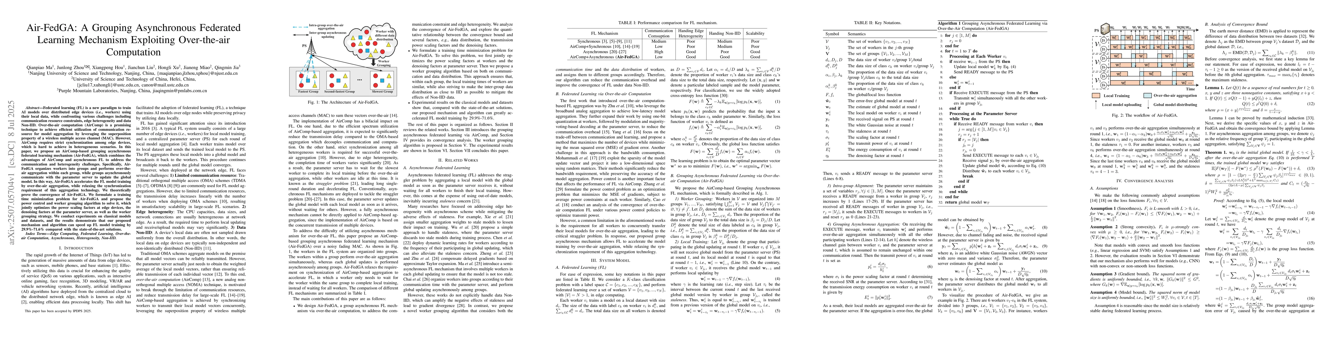 Thumbnail for Air-FedGA: A Grouping Asynchronous Federated Learning Mechanism
  Exploiting Over-the-air Computation