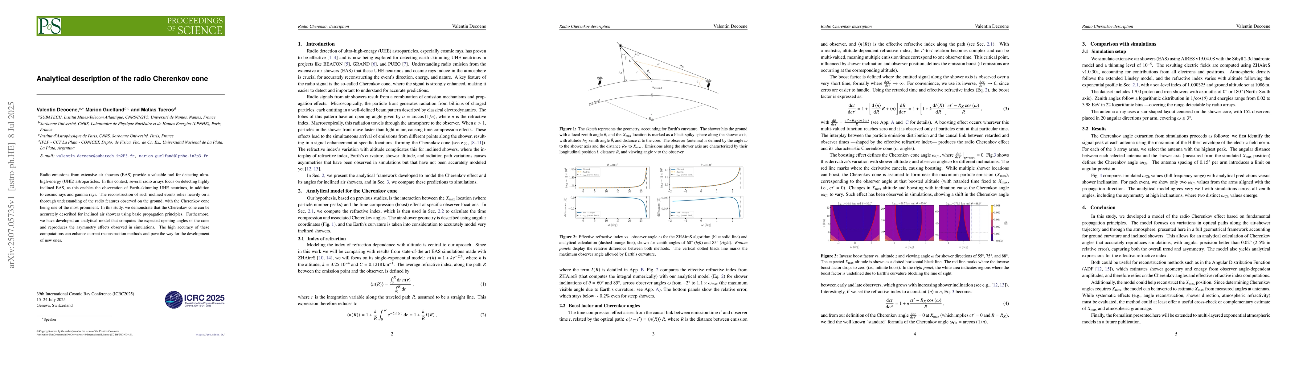 Thumbnail for Analytical description of the radio Cherenkov cone