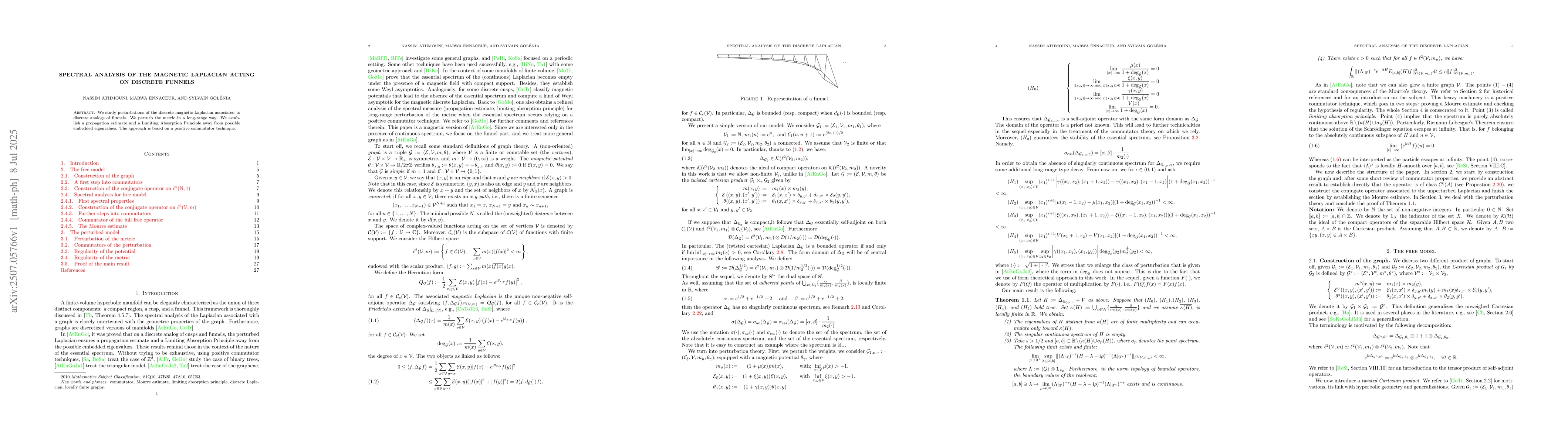 Thumbnail for Spectral analysis of The magnetic Laplacian acting on discrete funnels
