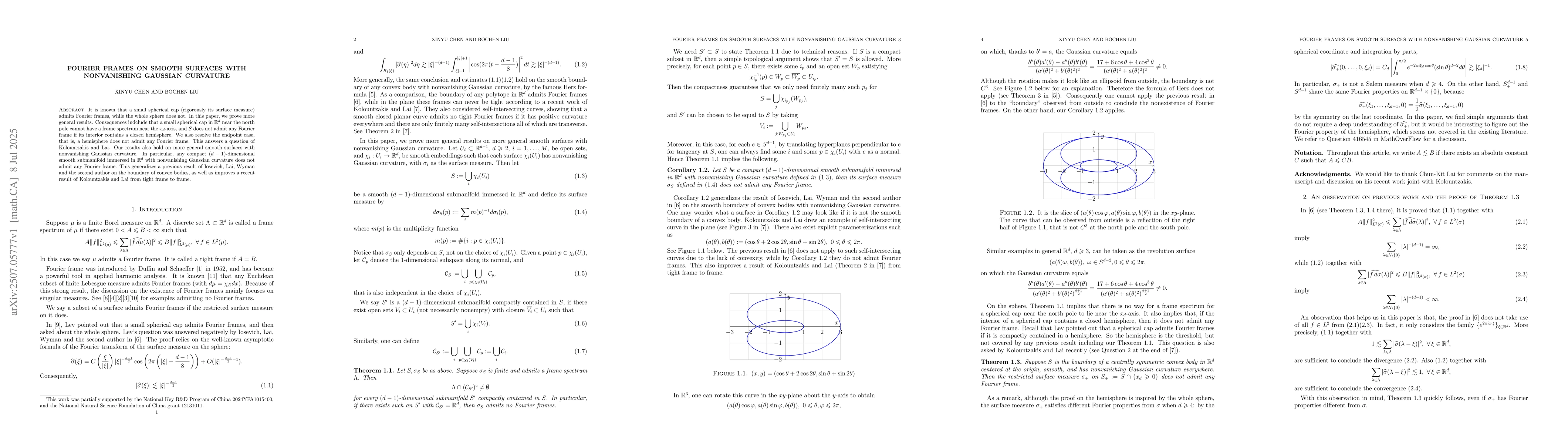 Thumbnail for Fourier frames on smooth surfaces with nonvanishing Gaussian curvature
