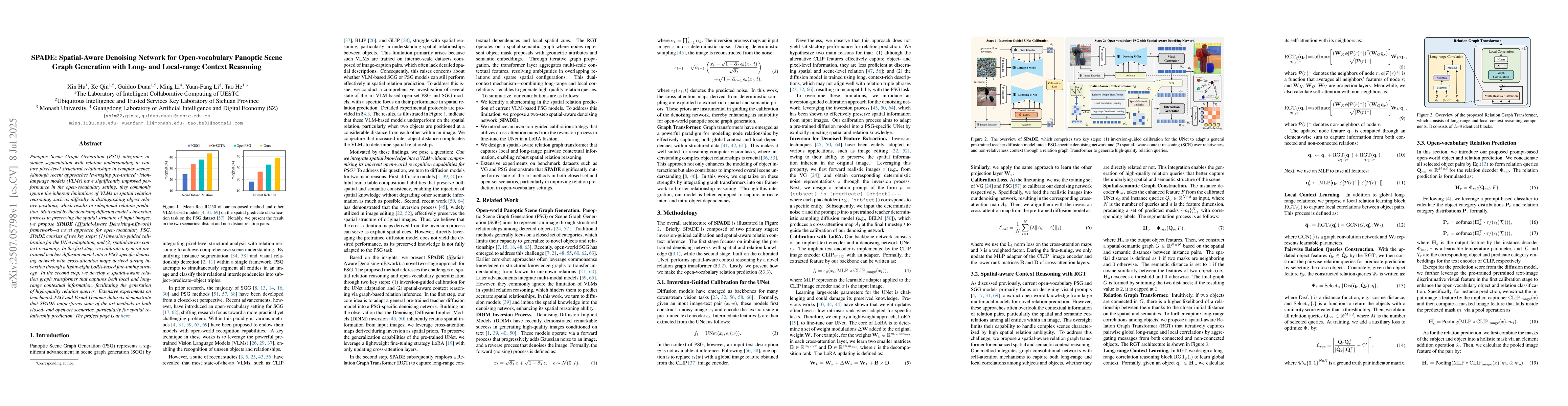 Thumbnail for SPADE: Spatial-Aware Denoising Network for Open-vocabulary Panoptic
  Scene Graph Generation with Long- and Local-range Context Reasoning