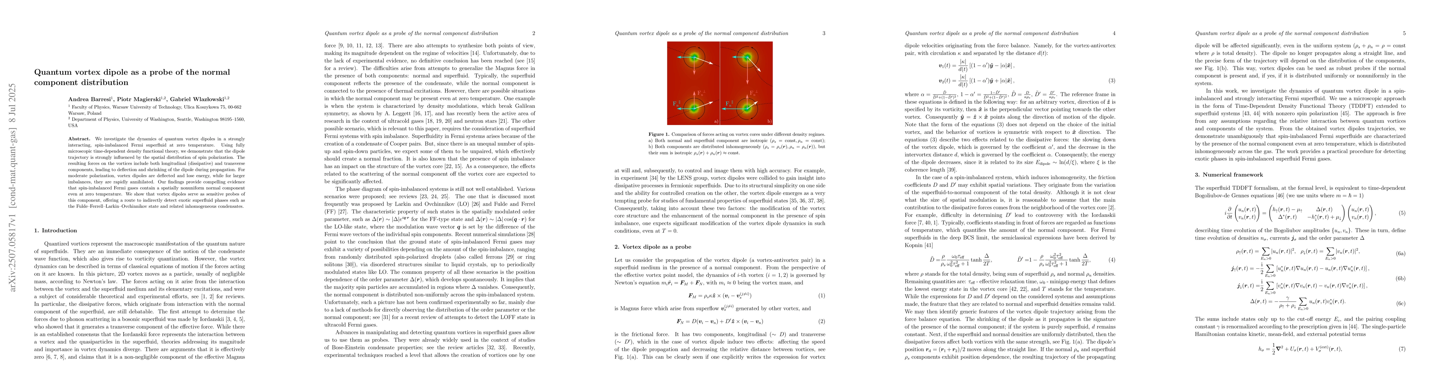 Thumbnail for Quantum vortex dipole as a probe of the normal component distribution