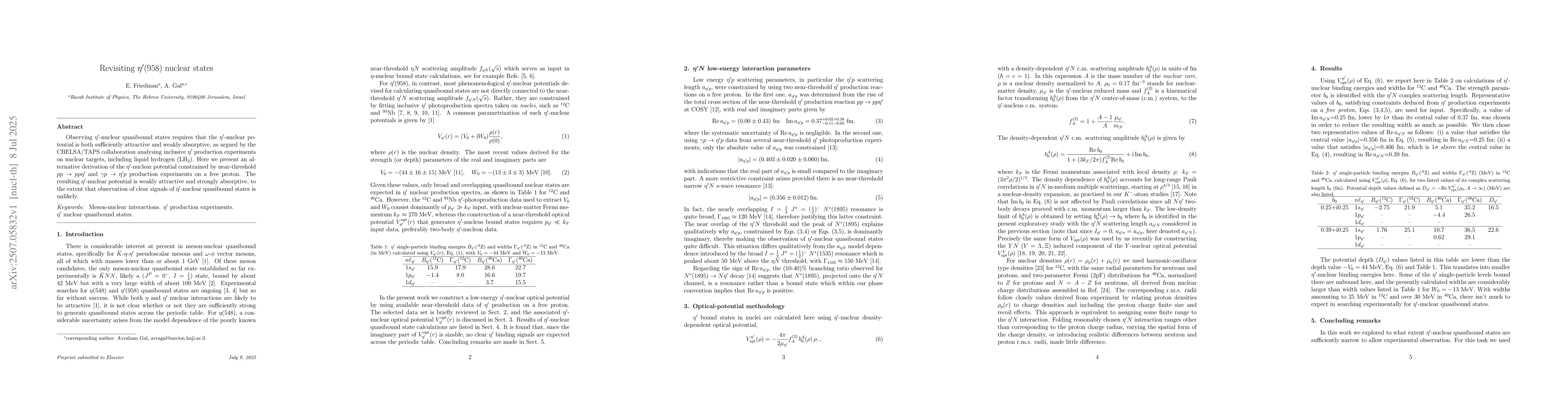 Thumbnail for Revisiting $η'(958)$ nuclear states