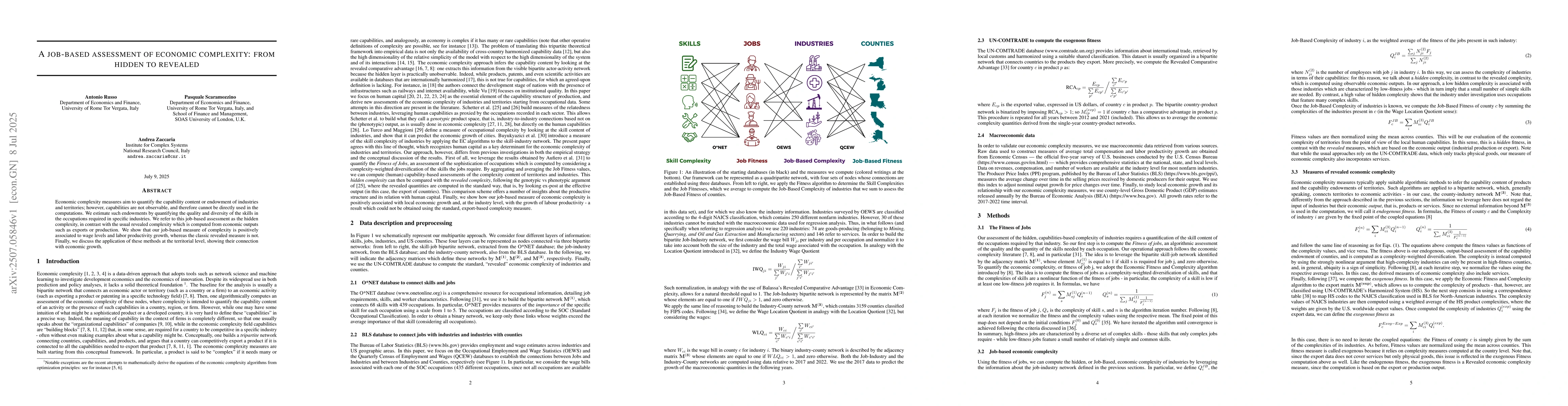 Thumbnail for A job-based assessment of economic complexity: from hidden to revealed
