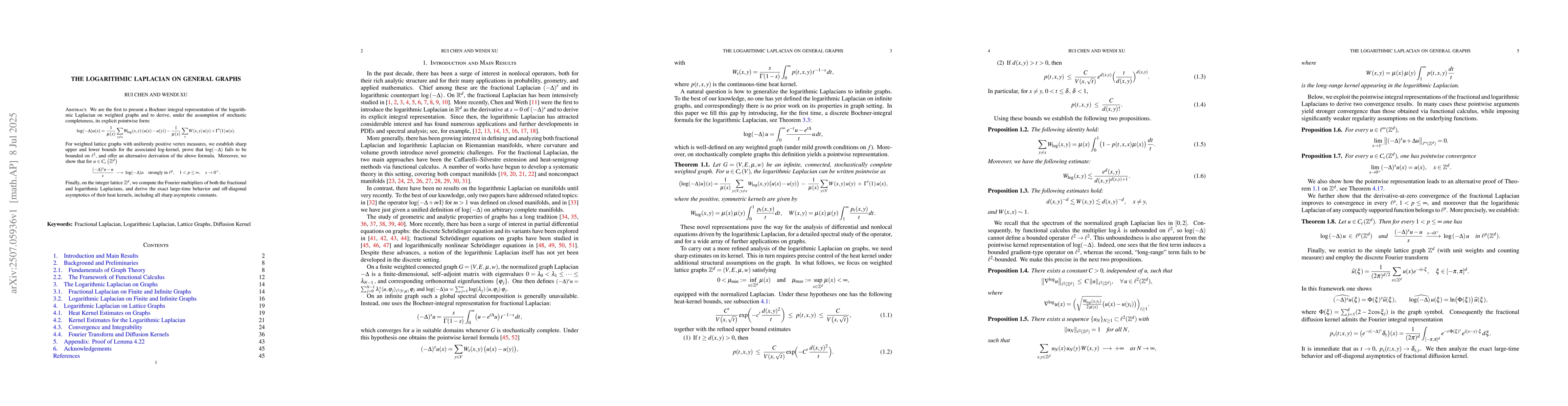 Thumbnail for The Logarithmic Laplacian on General Graphs