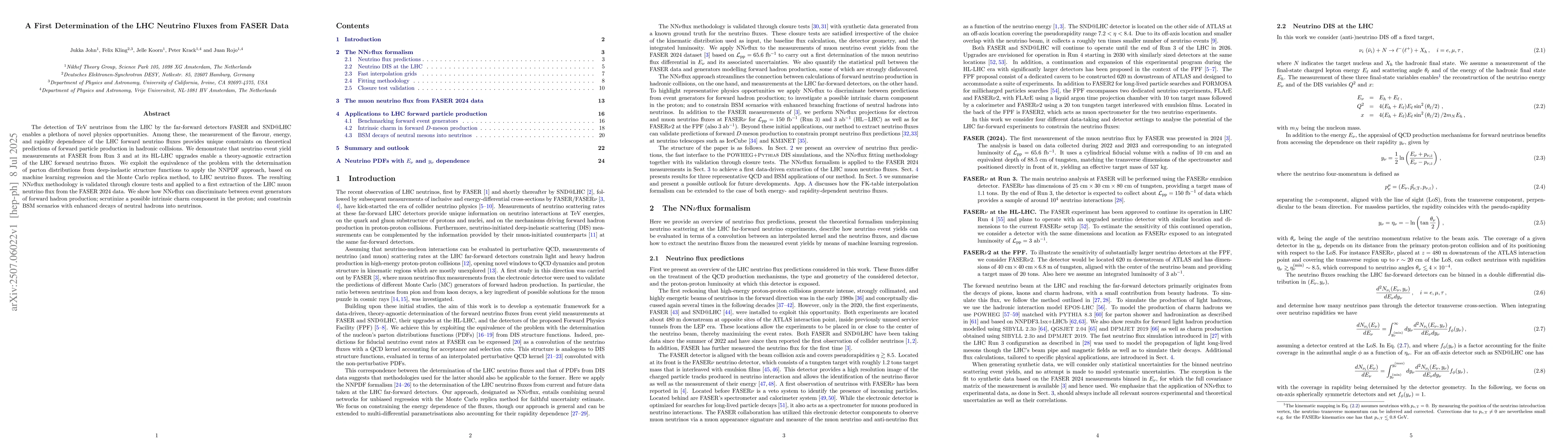 Thumbnail for A First Determination of the LHC Neutrino Fluxes from FASER Data