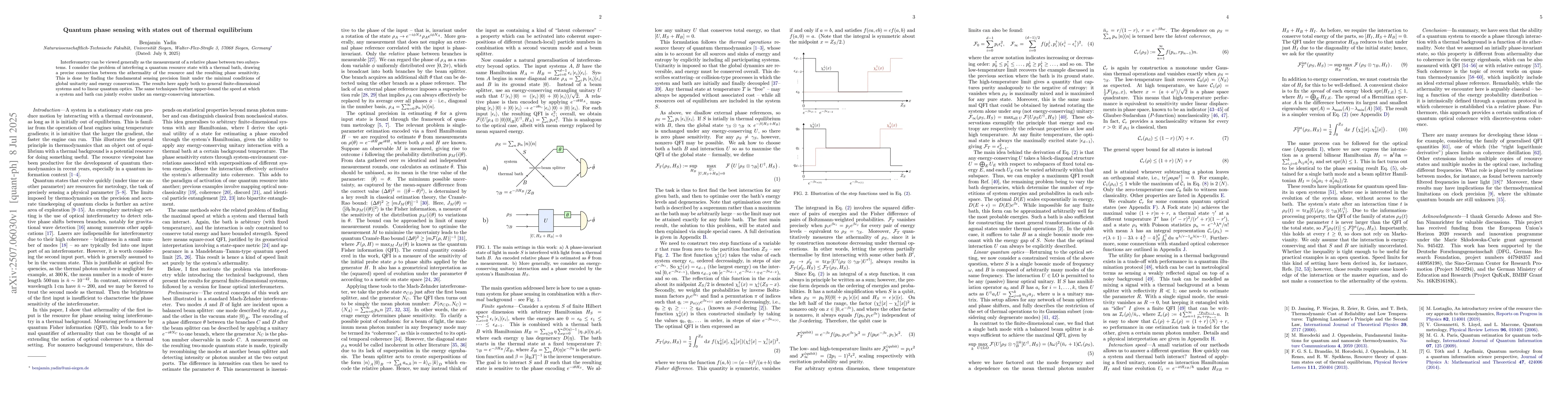 Thumbnail for Quantum phase sensing with states out of thermal equilibrium