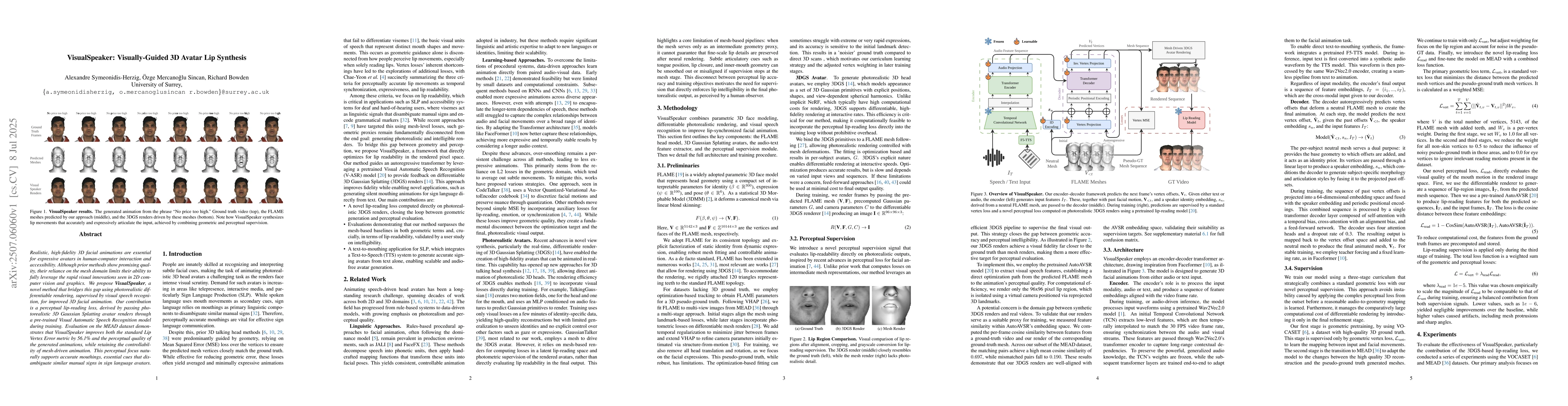 Thumbnail for VisualSpeaker: Visually-Guided 3D Avatar Lip Synthesis