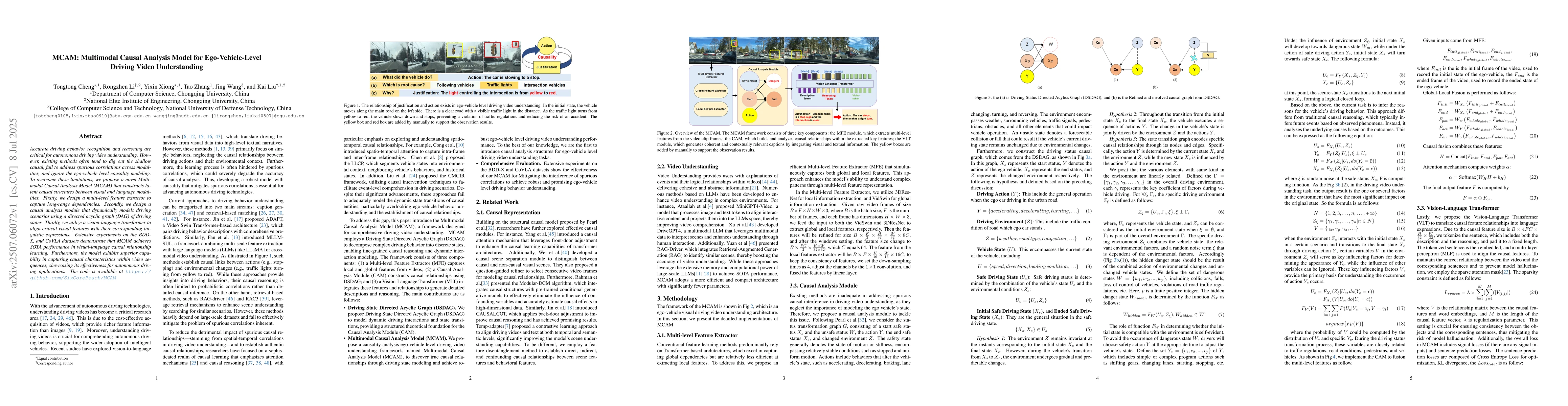 Thumbnail for MCAM: Multimodal Causal Analysis Model for Ego-Vehicle-Level Driving
  Video Understanding