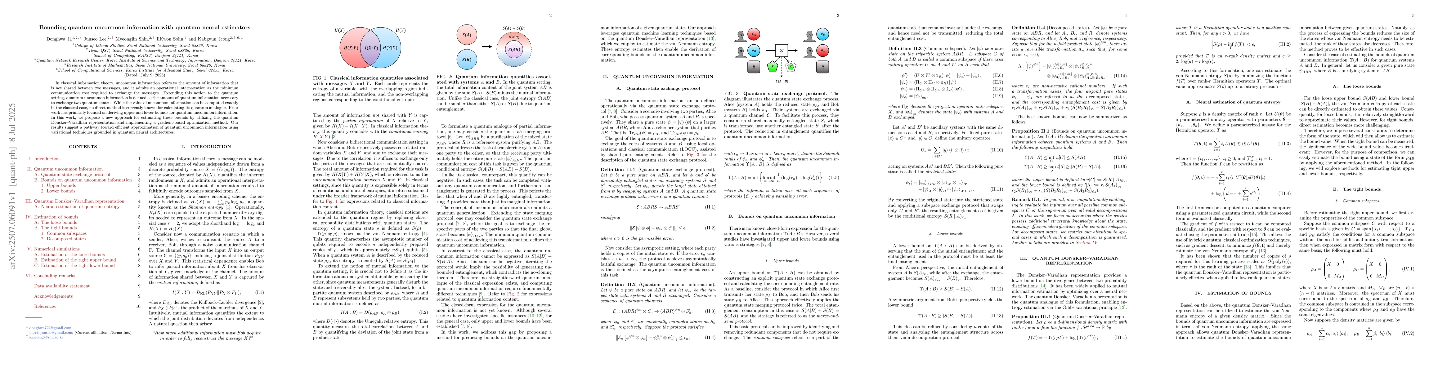 Thumbnail for Bounding quantum uncommon information with quantum neural estimators