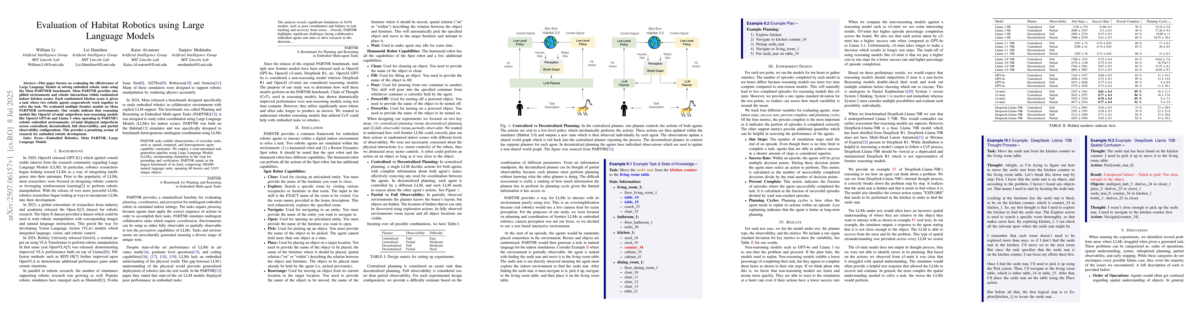 Thumbnail for Evaluation of Habitat Robotics using Large Language Models