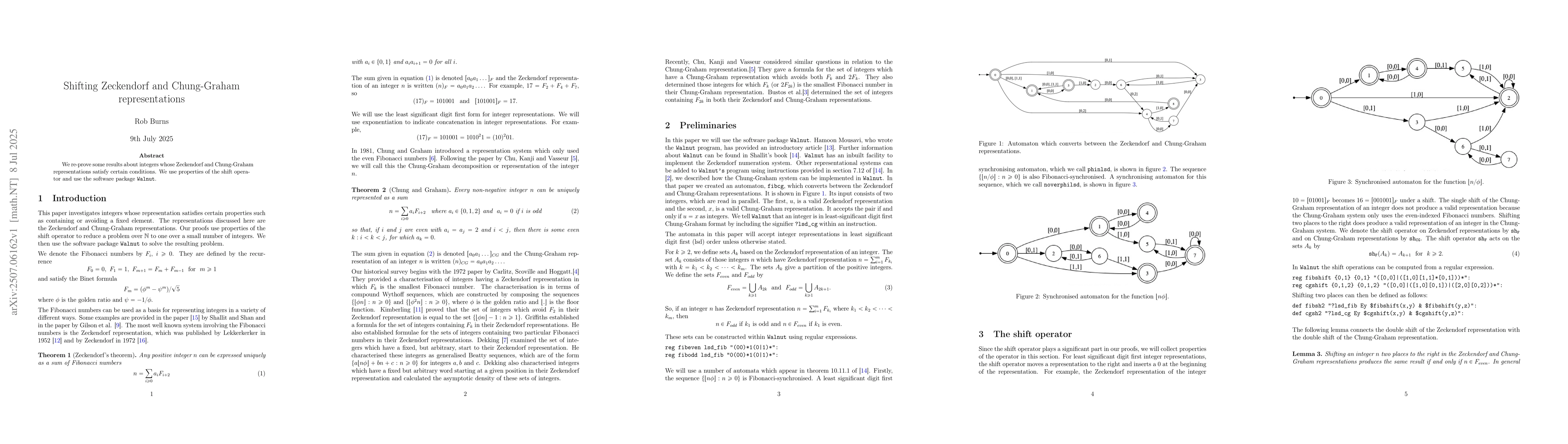 Thumbnail for Shifting Zeckendorf and Chung-Graham representations