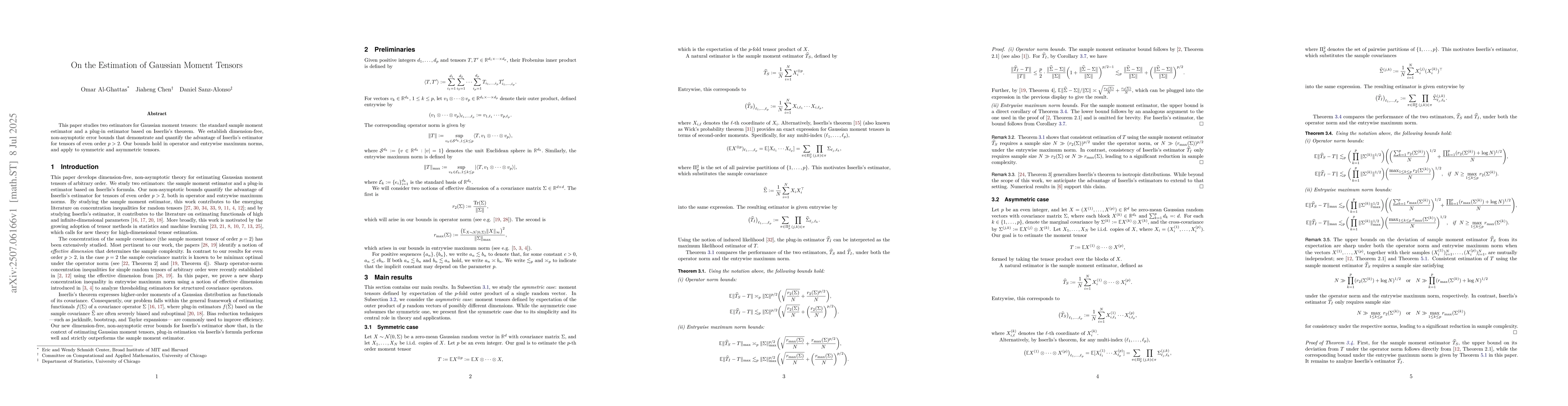 Thumbnail for On the Estimation of Gaussian Moment Tensors