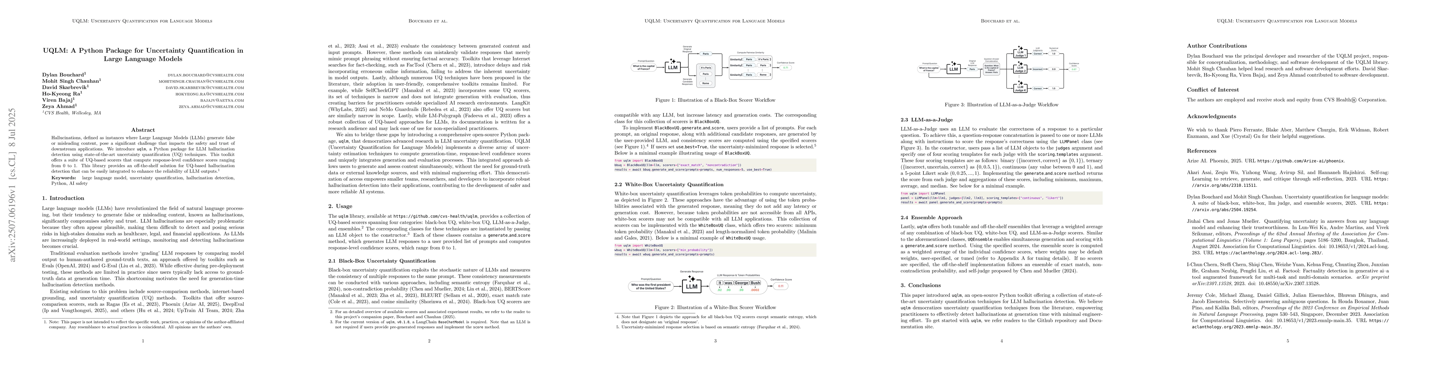 Thumbnail for UQLM: A Python Package for Uncertainty Quantification in Large Language
  Models