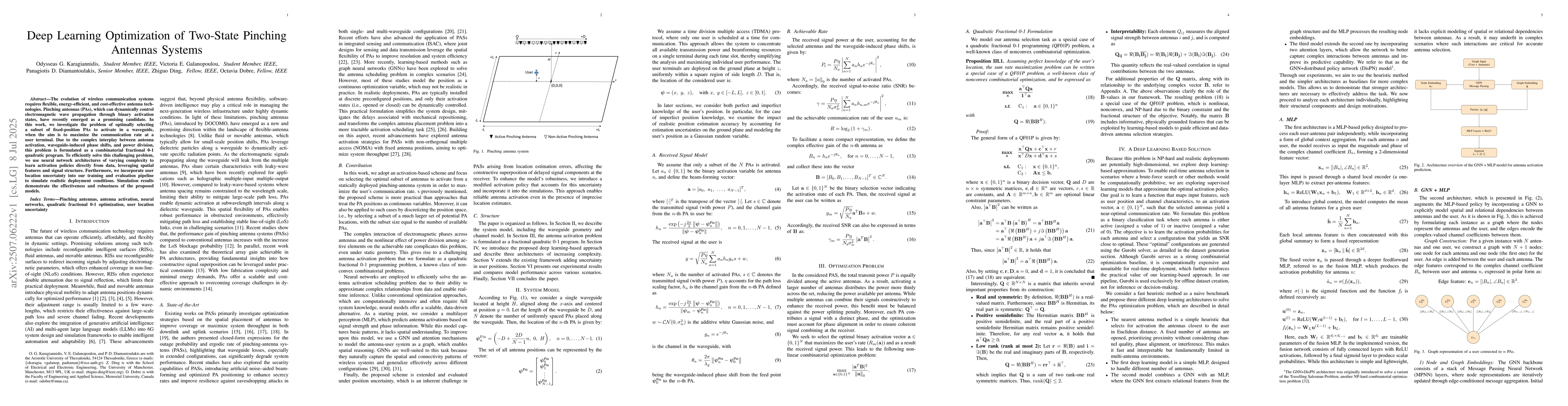 Thumbnail for Deep Learning Optimization of Two-State Pinching Antennas Systems