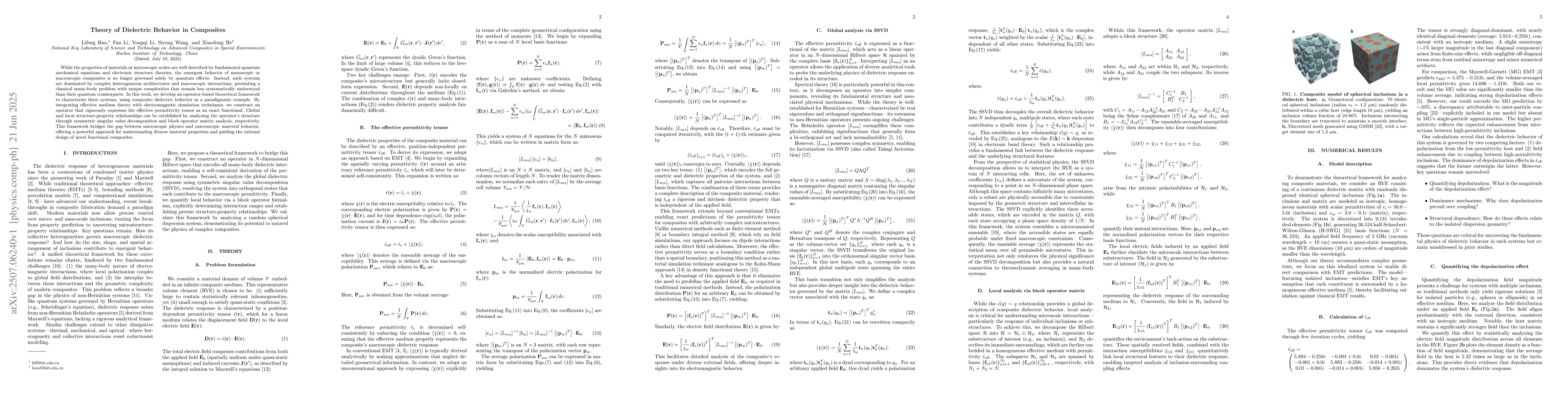 Thumbnail for Theory of Dielectric Behavior in Composites