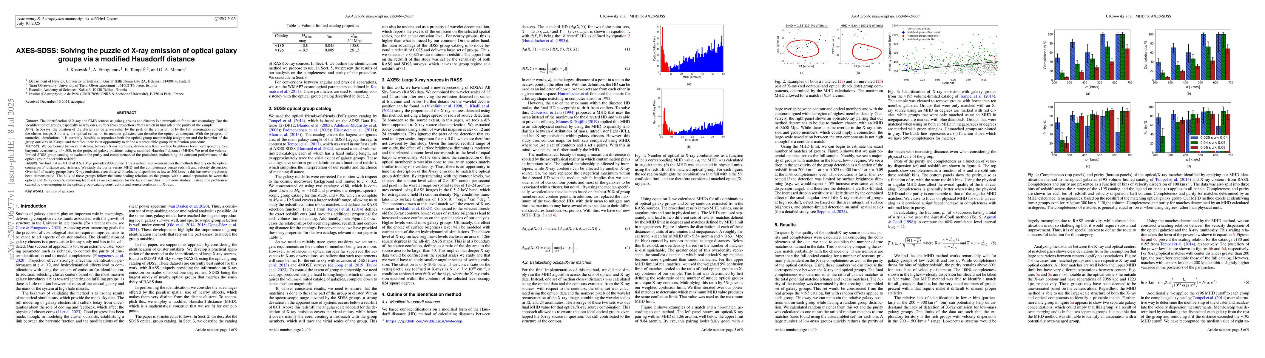 Thumbnail for AXES-SDSS: Solving the puzzle of X-ray emission of optical galaxy groups
  via a modified Hausdorff distance