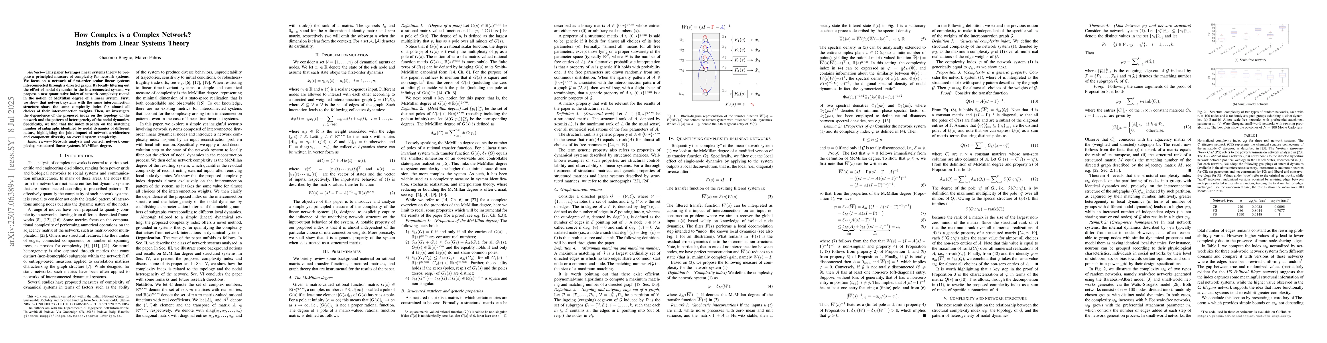 Thumbnail for How Complex is a Complex Network? Insights from Linear Systems Theory