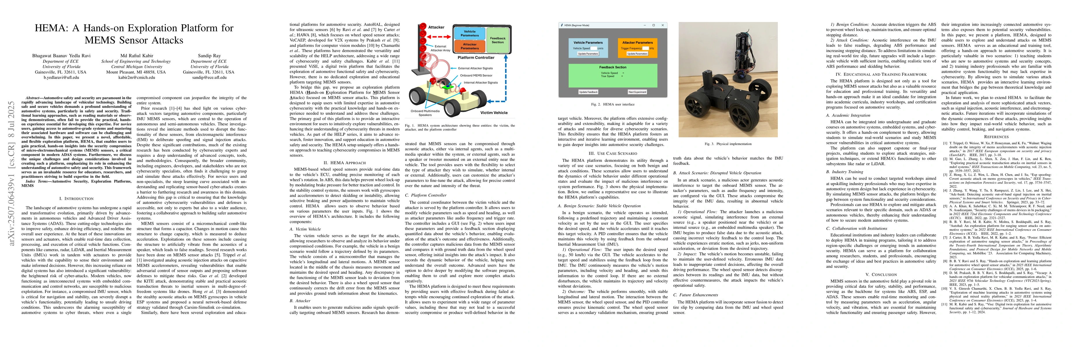 Thumbnail for HEMA: A Hands-on Exploration Platform for MEMS Sensor Attacks