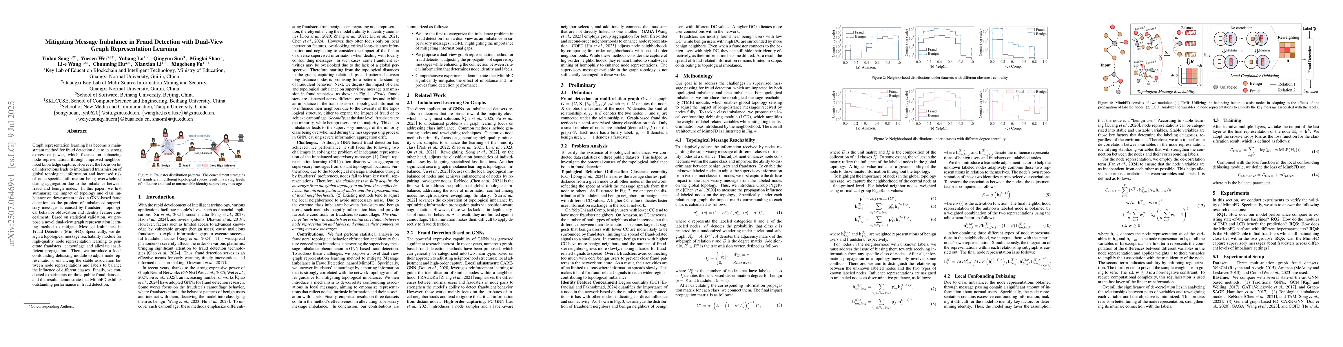 Thumbnail for Mitigating Message Imbalance in Fraud Detection with Dual-View Graph
  Representation Learning