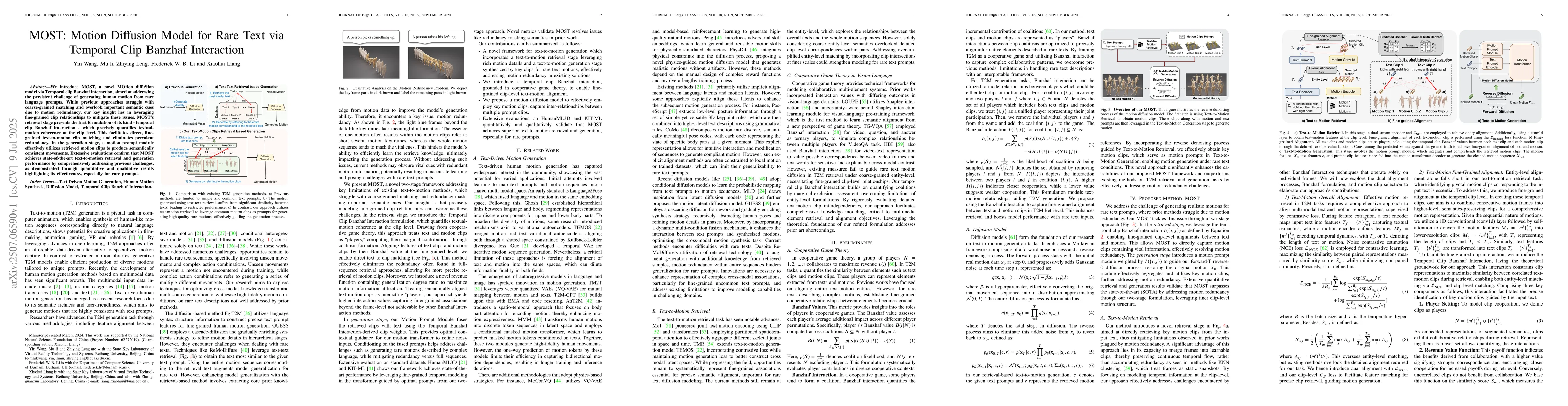 Thumbnail for MOST: Motion Diffusion Model for Rare Text via Temporal Clip Banzhaf
  Interaction