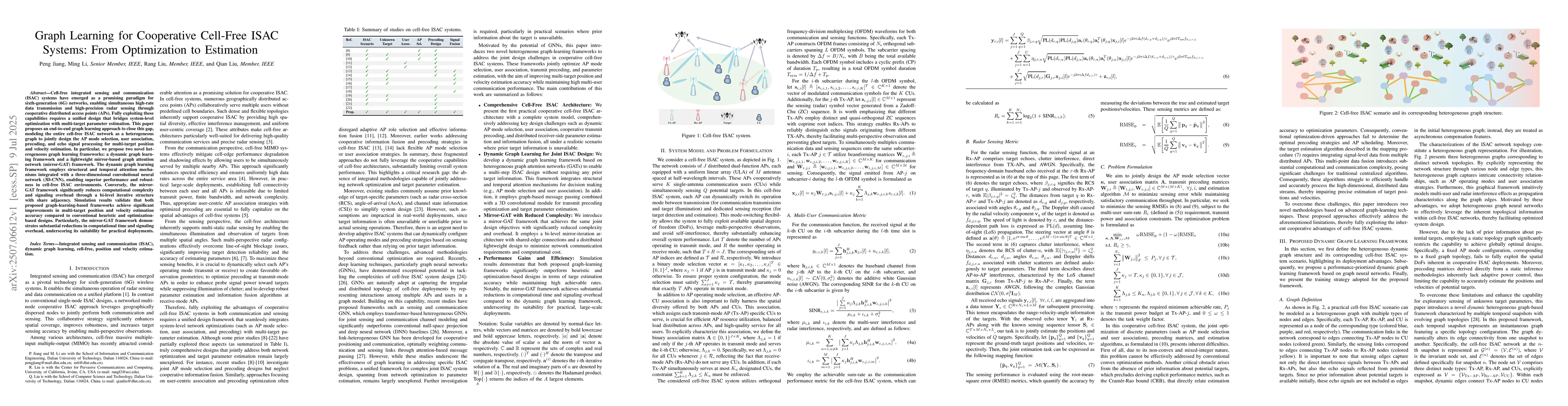 Thumbnail for Graph Learning for Cooperative Cell-Free ISAC Systems: From Optimization
  to Estimation