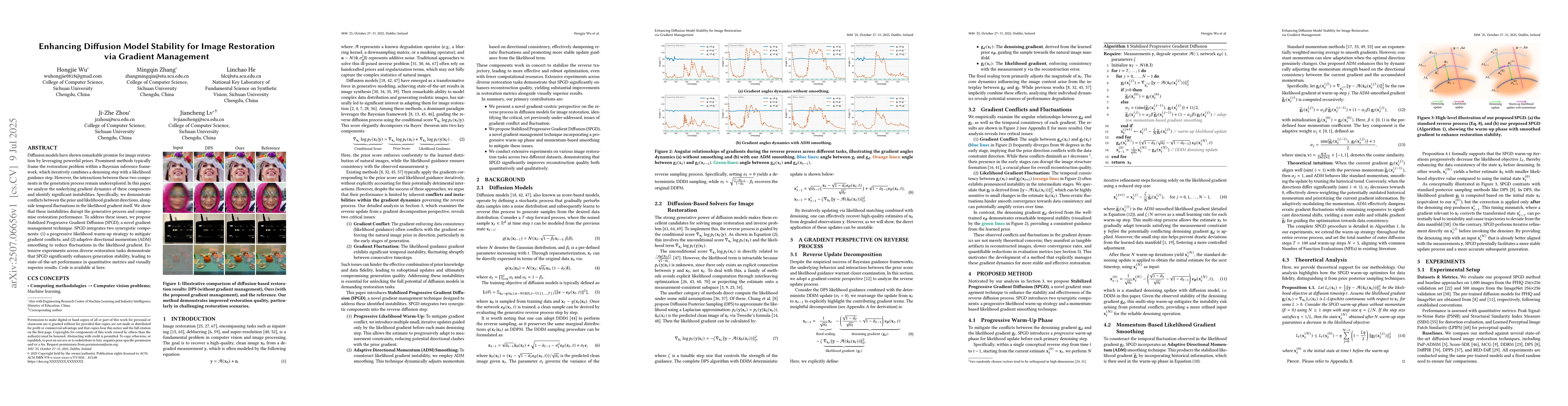 Thumbnail for Enhancing Diffusion Model Stability for Image Restoration via Gradient
  Management