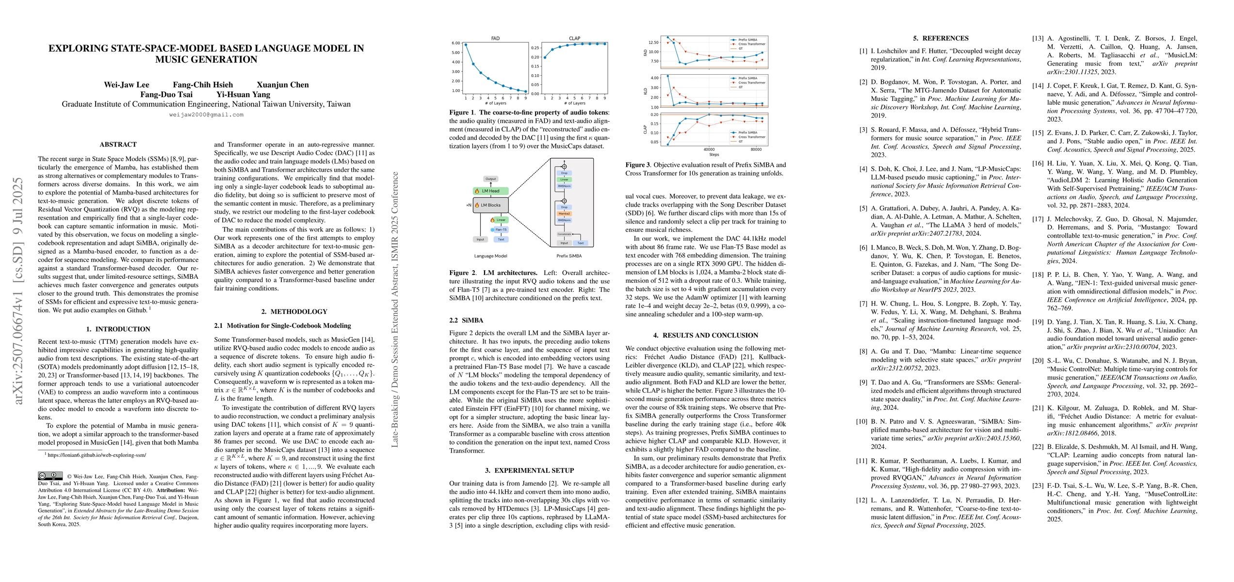 Thumbnail for Exploring State-Space-Model based Language Model in Music Generation