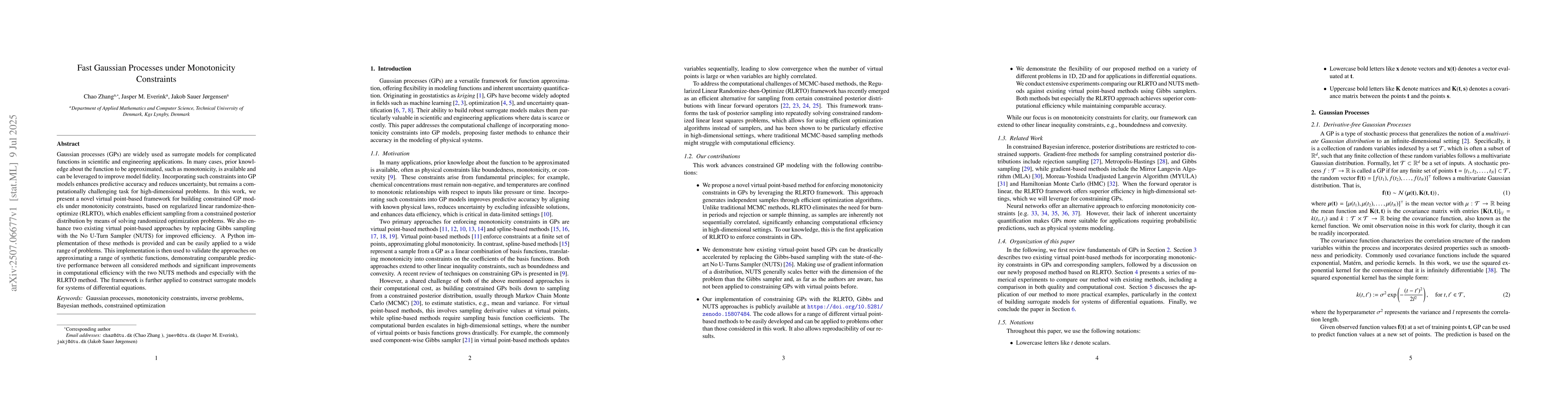 Thumbnail for Fast Gaussian Processes under Monotonicity Constraints