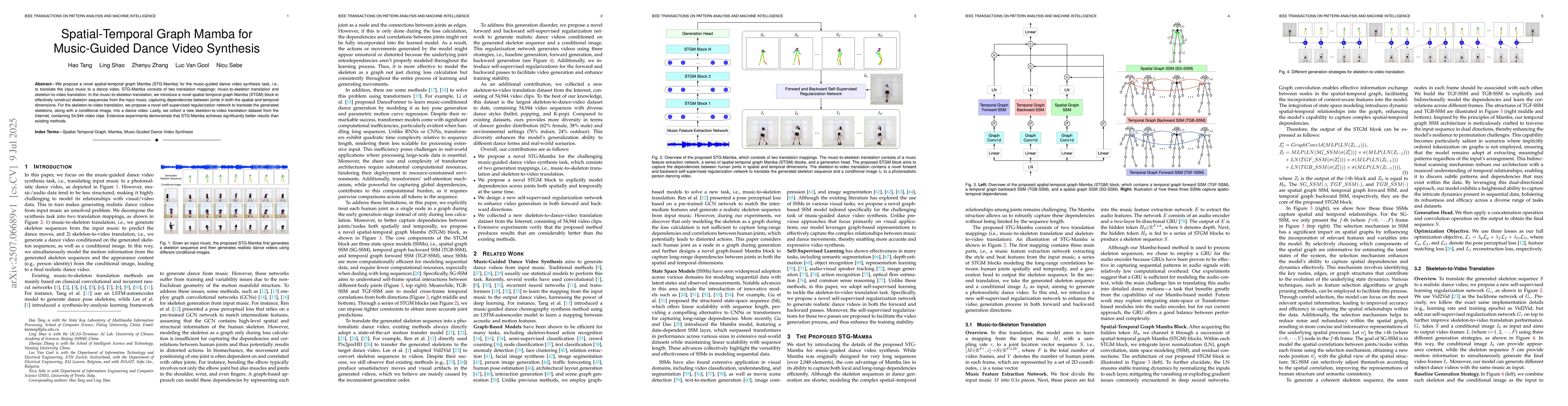 Thumbnail for Spatial-Temporal Graph Mamba for Music-Guided Dance Video Synthesis