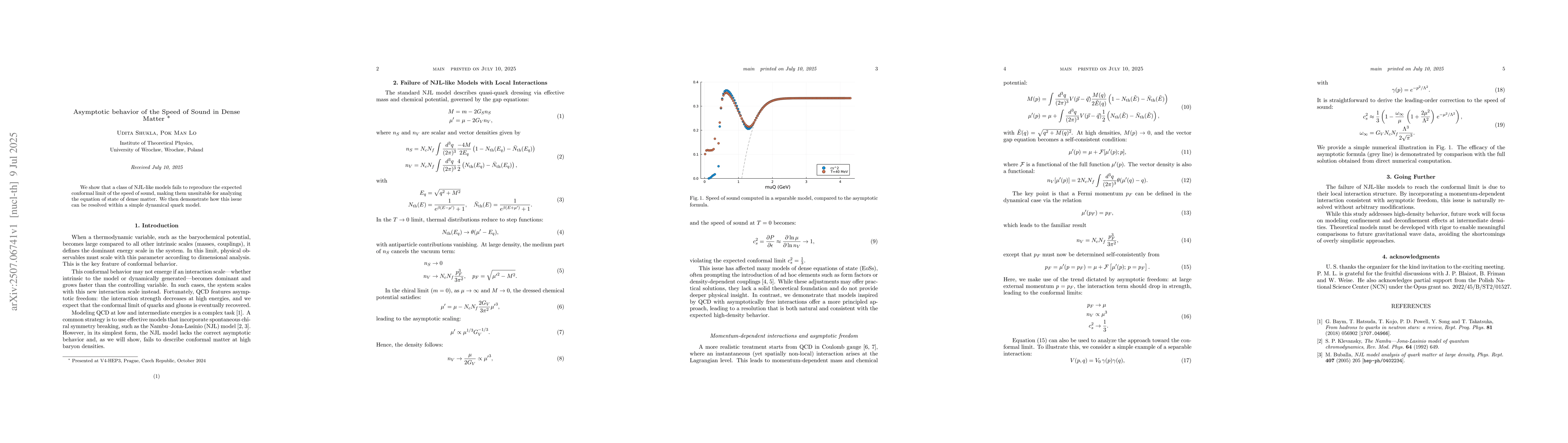 Thumbnail for Asymptotic behavior of the Speed of Sound in Dense Matter