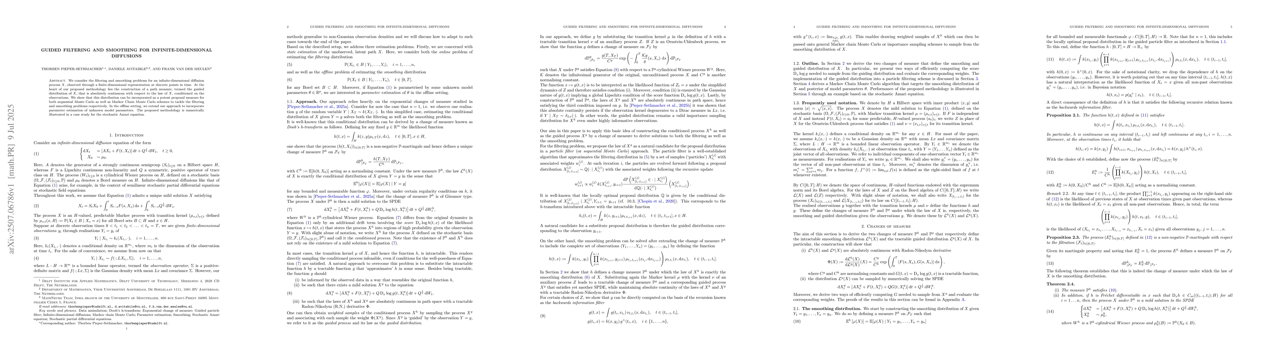 Thumbnail for Guided filtering and smoothing for infinite-dimensional diffusions