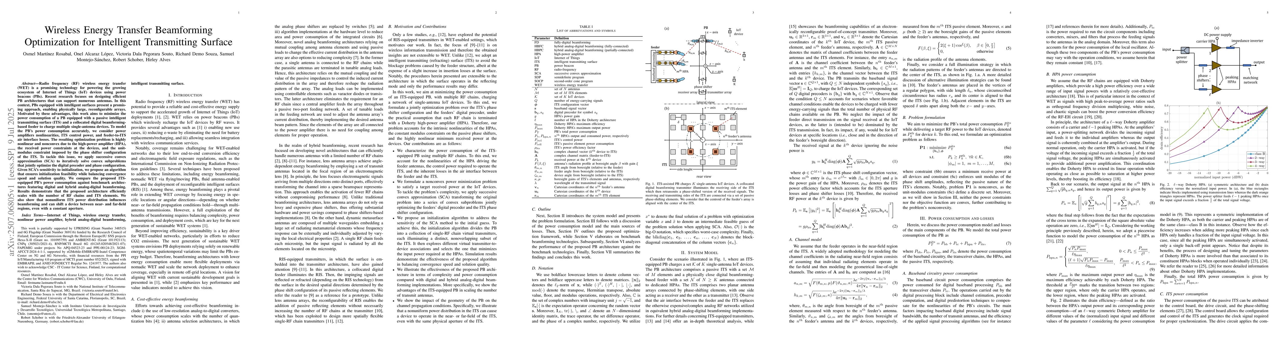 Thumbnail for Wireless Energy Transfer Beamforming Optimization for Intelligent
  Transmitting Surface