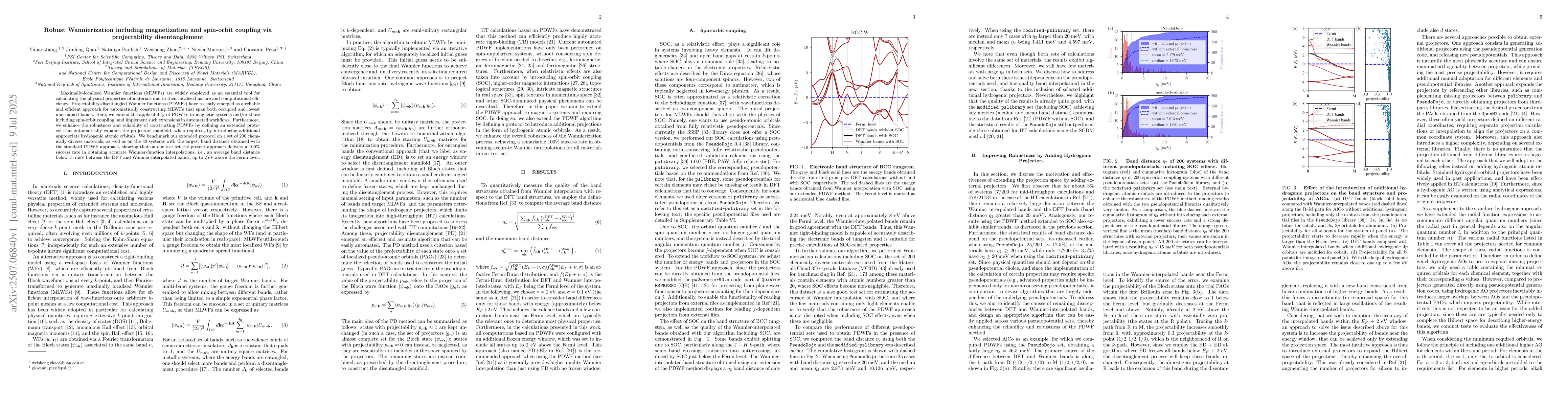 Thumbnail for Robust Wannierization including magnetization and spin-orbit coupling
  via projectability disentanglement