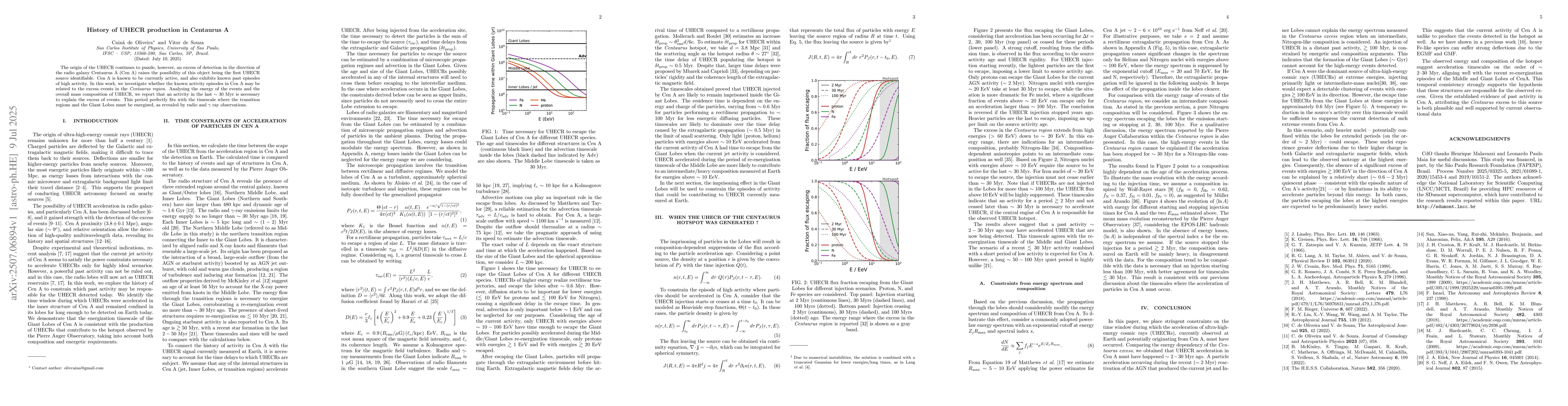 Thumbnail for History of UHECR production in Centaurus A