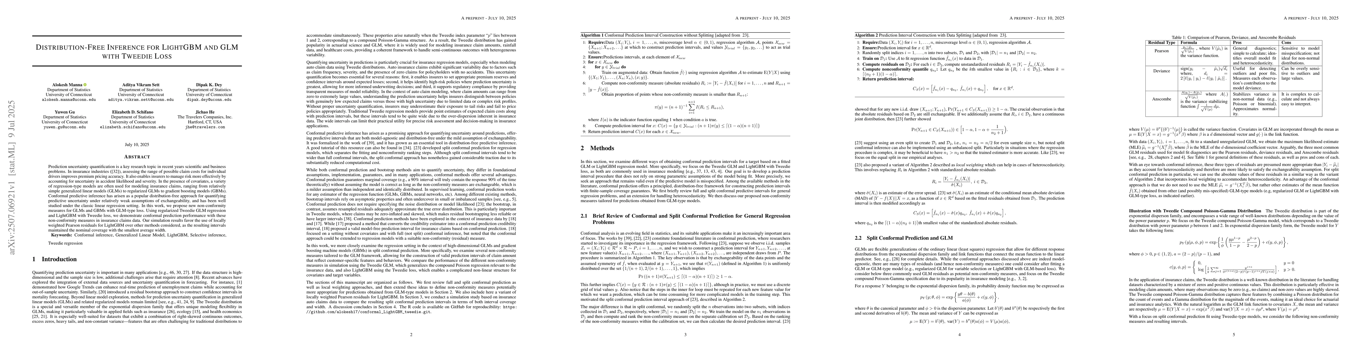 Thumbnail for Distribution-free inference for LightGBM and GLM with Tweedie loss