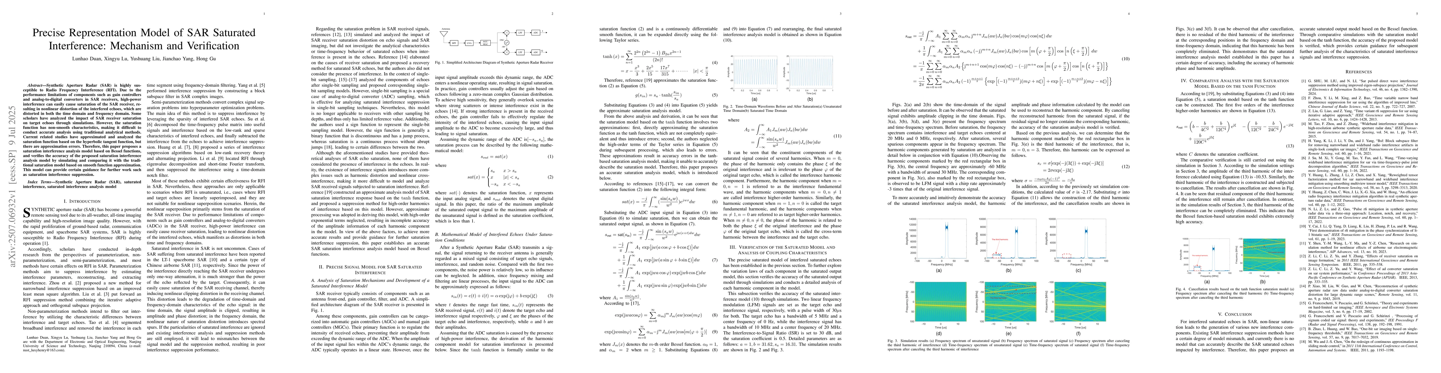 Thumbnail for Precise Representation Model of SAR Saturated Interference: Mechanism
  and Verification
