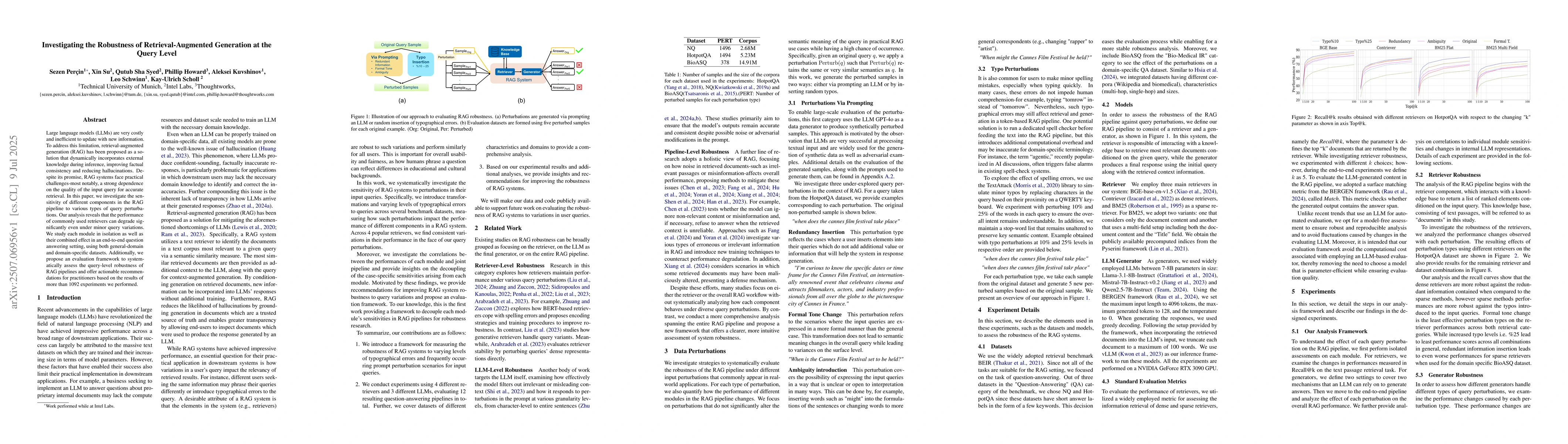 Thumbnail for Investigating the Robustness of Retrieval-Augmented Generation at the
  Query Level
