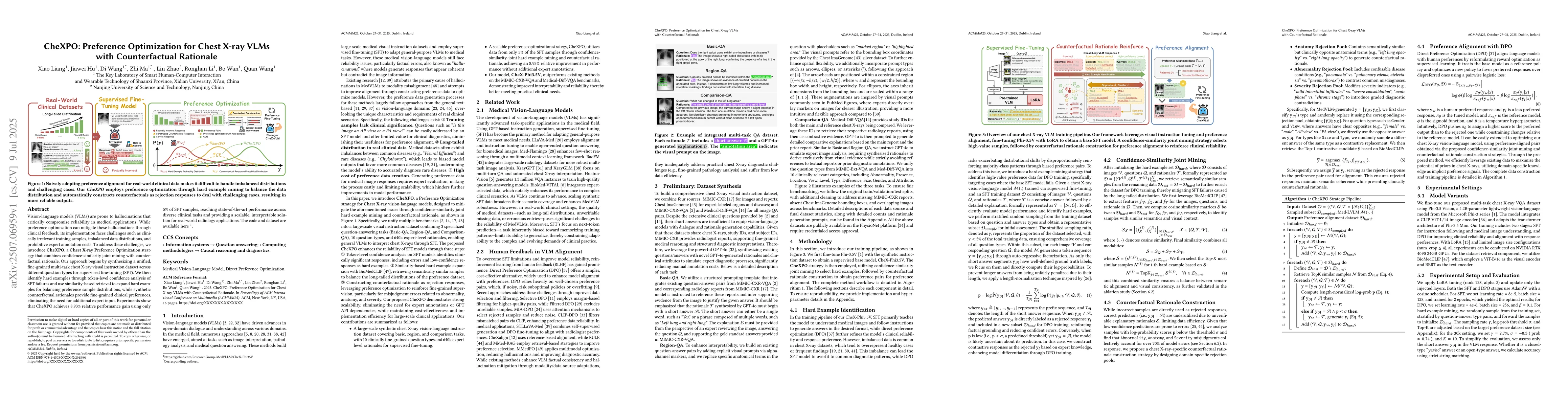 Thumbnail for CheXPO: Preference Optimization for Chest X-ray VLMs with Counterfactual
  Rationale