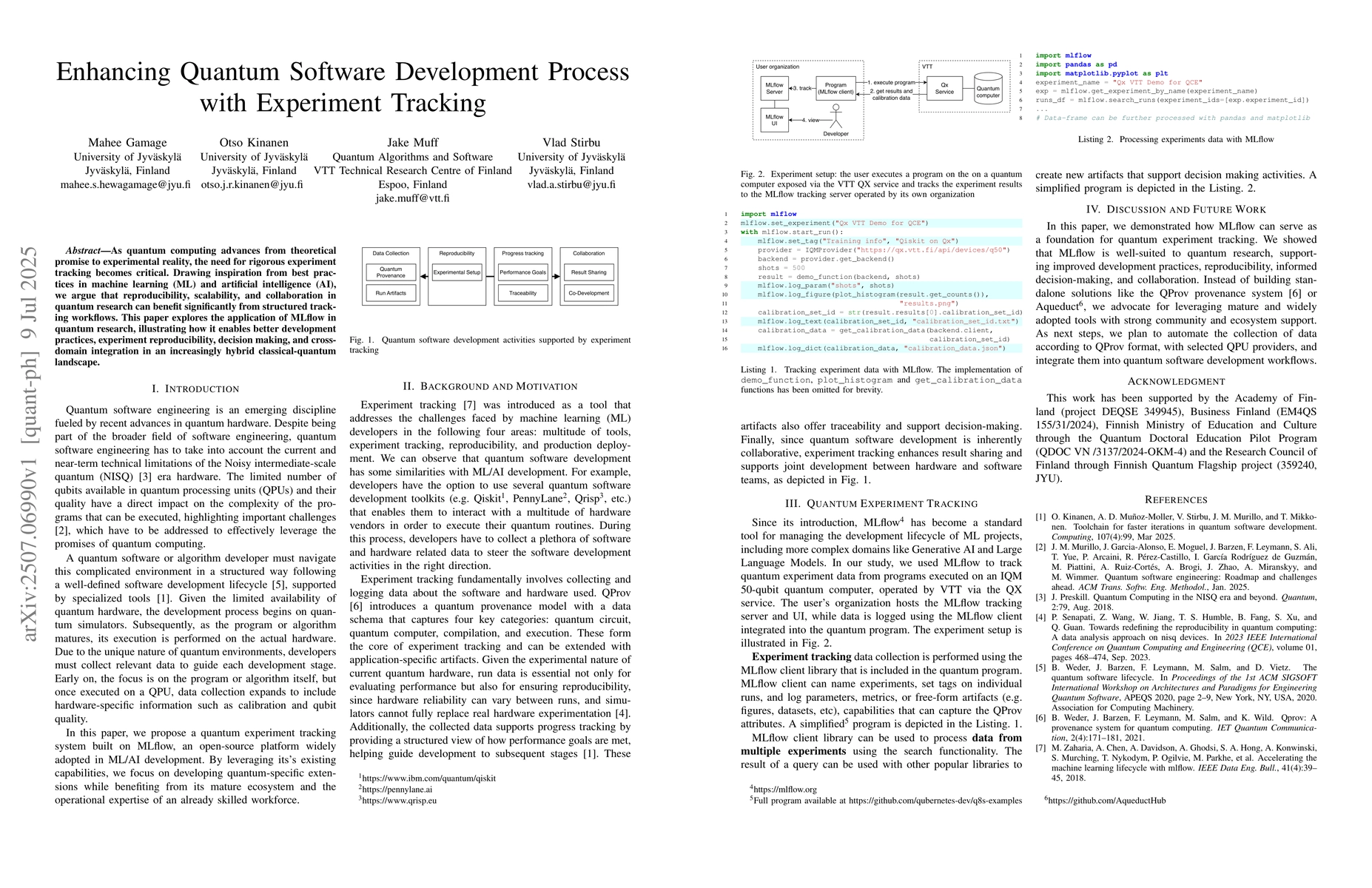 Thumbnail for Enhancing Quantum Software Development Process with Experiment Tracking