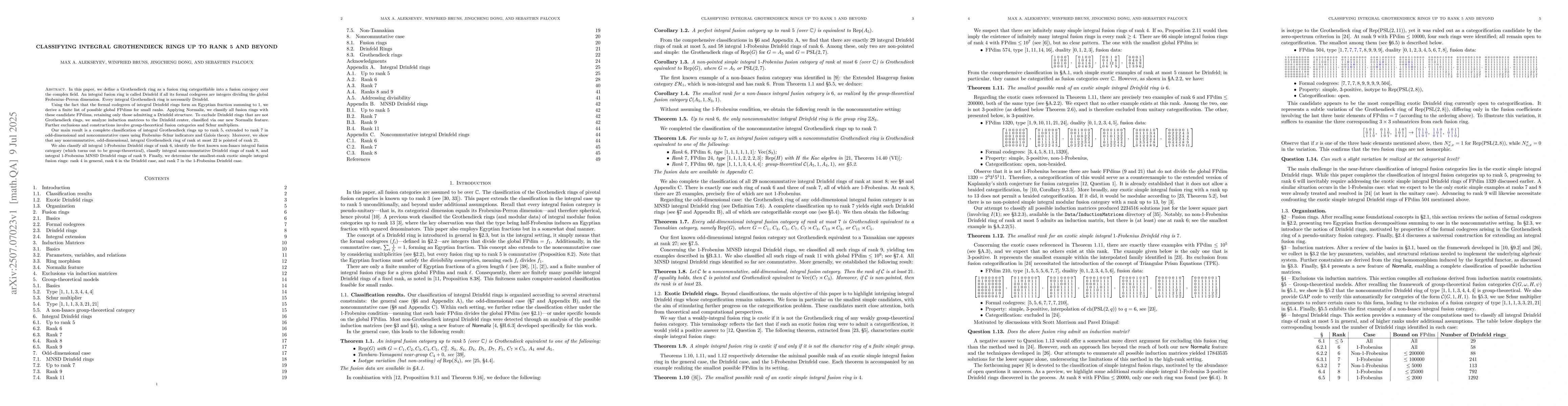 Thumbnail for Classifying integral Grothendieck rings up to rank 5 and beyond