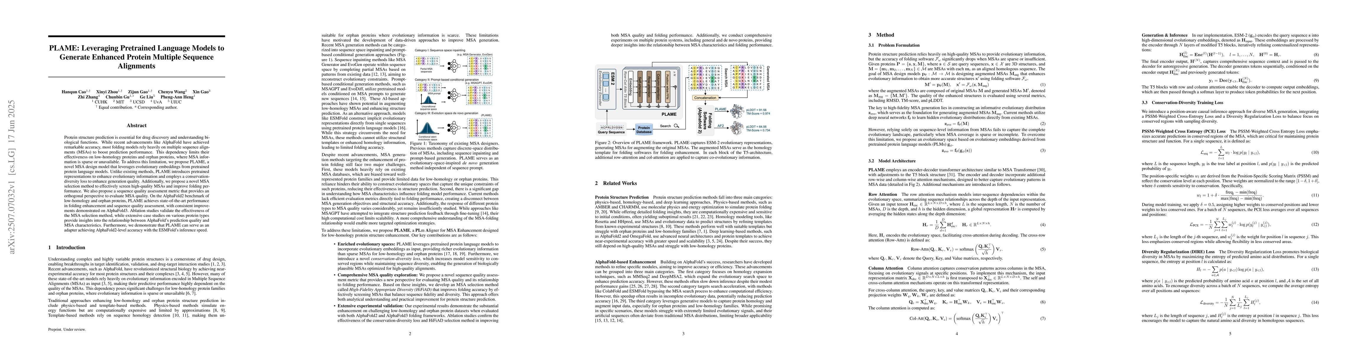 Thumbnail for PLAME: Leveraging Pretrained Language Models to Generate Enhanced
  Protein Multiple Sequence Alignments
