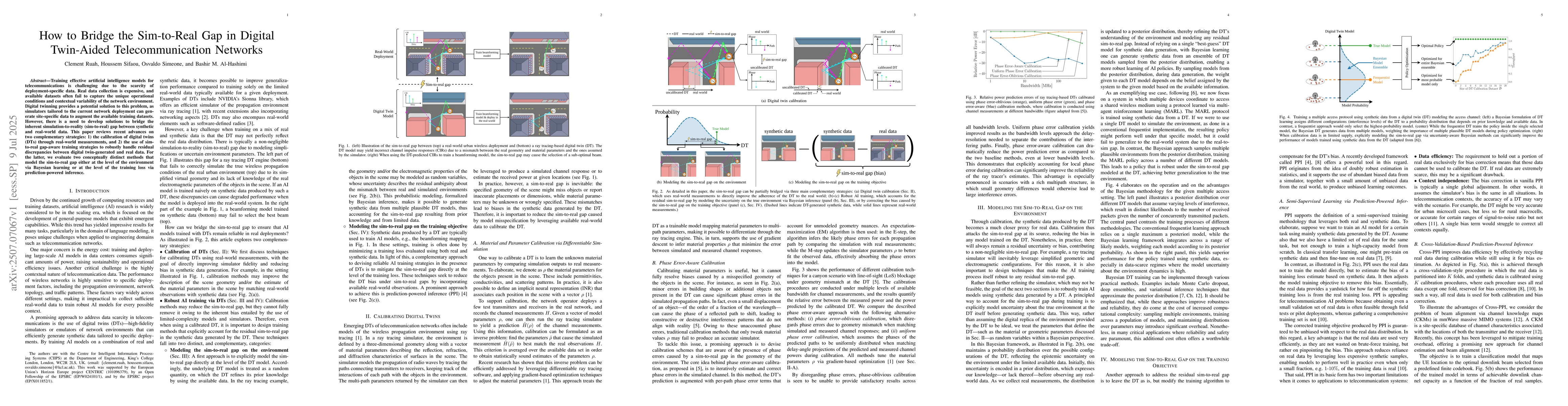 Thumbnail for How to Bridge the Sim-to-Real Gap in Digital Twin-Aided
  Telecommunication Networks