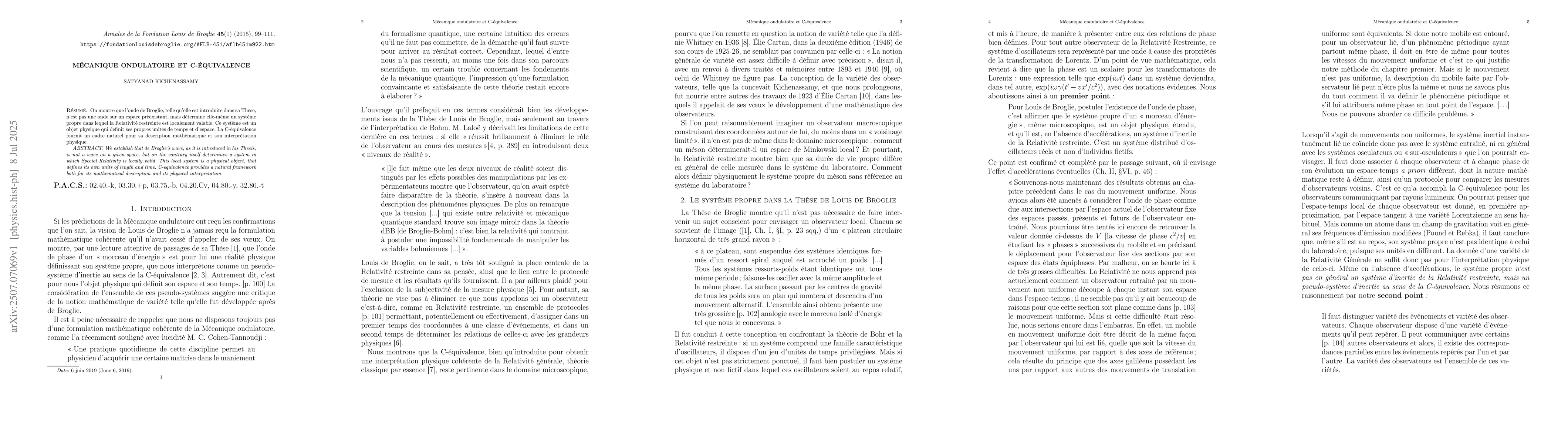 Thumbnail for Wave Mechanics and C-equivalence