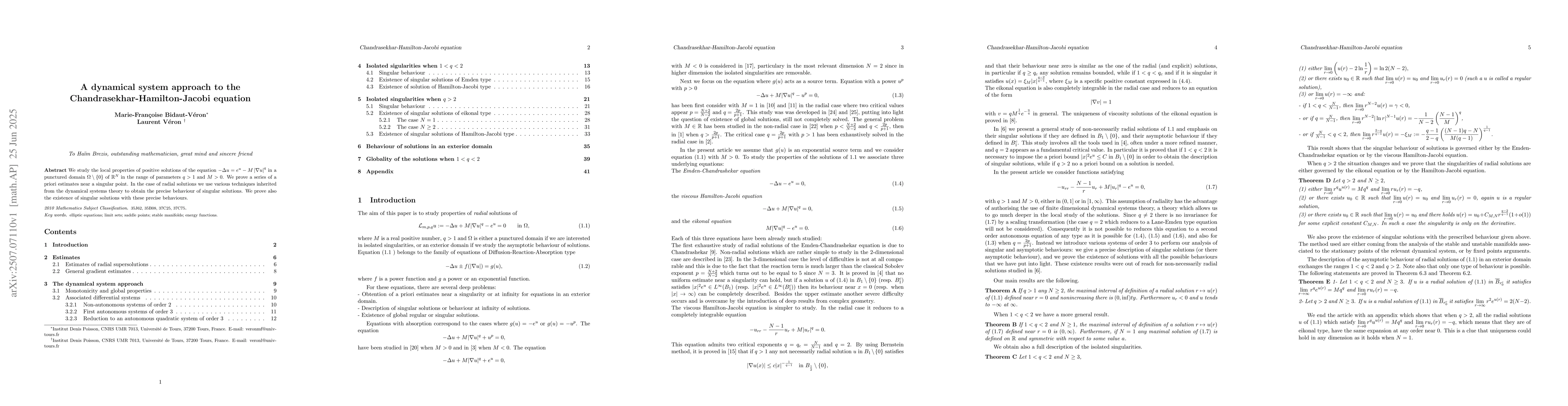 Thumbnail for A dynamical system approach to the Chandrasekhar-Hamilton-Jacobi
  equation