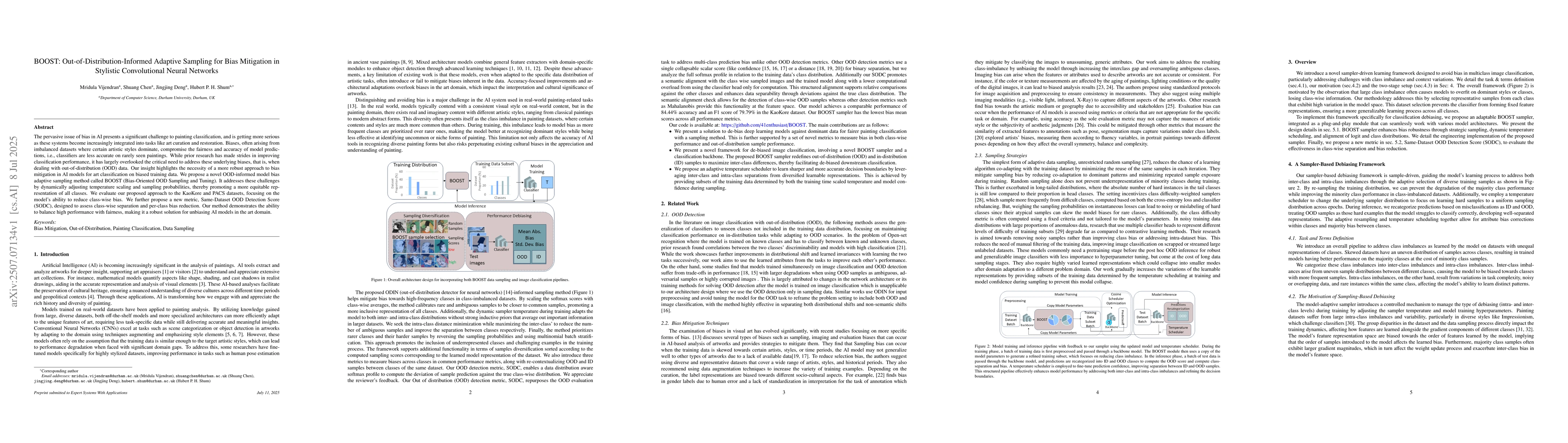 Thumbnail for BOOST: Out-of-Distribution-Informed Adaptive Sampling for Bias
  Mitigation in Stylistic Convolutional Neural Networks