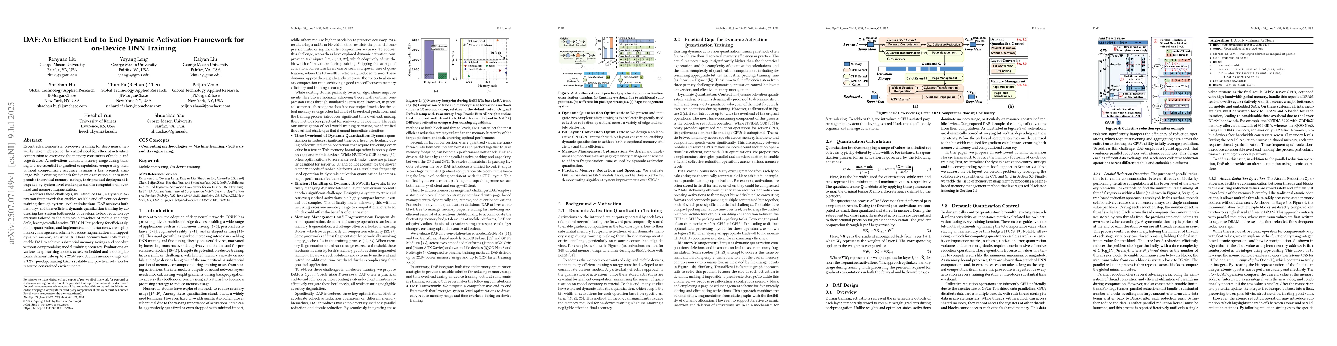 Thumbnail for DAF: An Efficient End-to-End Dynamic Activation Framework for on-Device
  DNN Training