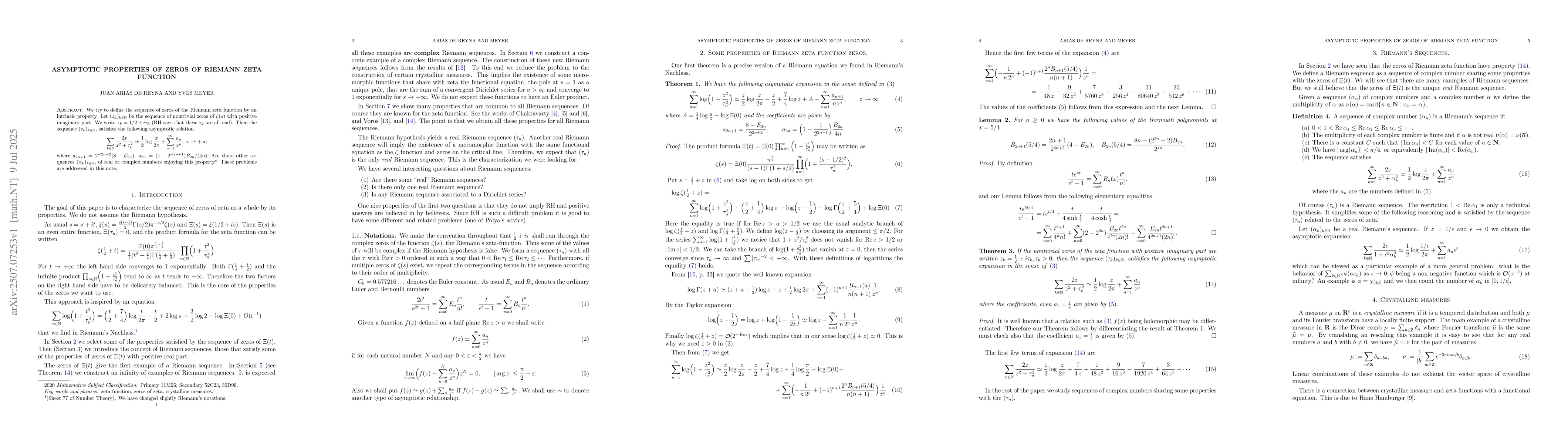 Thumbnail for Asymptotic properties of zeros of Riemann zeta function