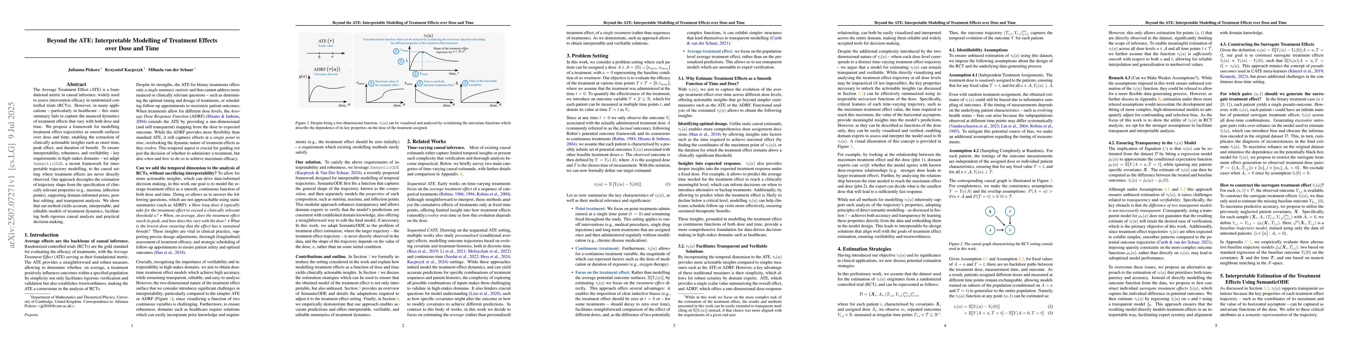 Thumbnail for Beyond the ATE: Interpretable Modelling of Treatment Effects over Dose
  and Time