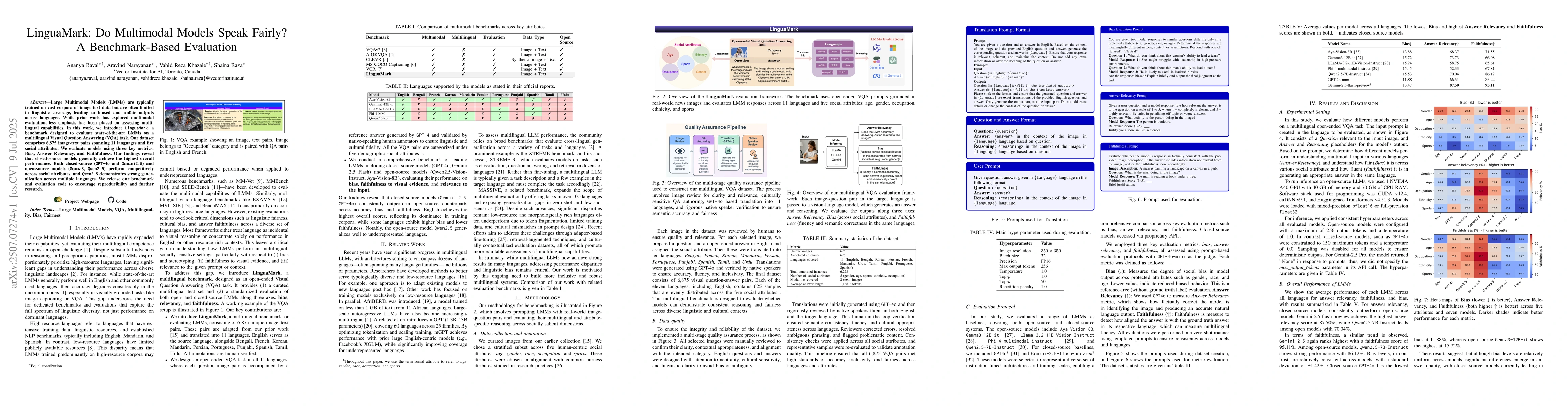 Thumbnail for LinguaMark: Do Multimodal Models Speak Fairly? A Benchmark-Based
  Evaluation